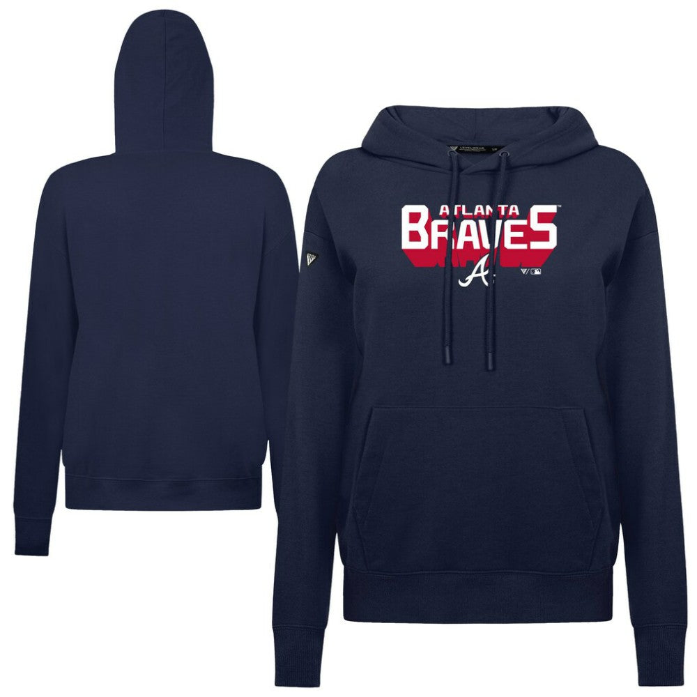 Atlanta Braves Levelwear Women's Adorn Retro 3D Pullover Hoodie Discount