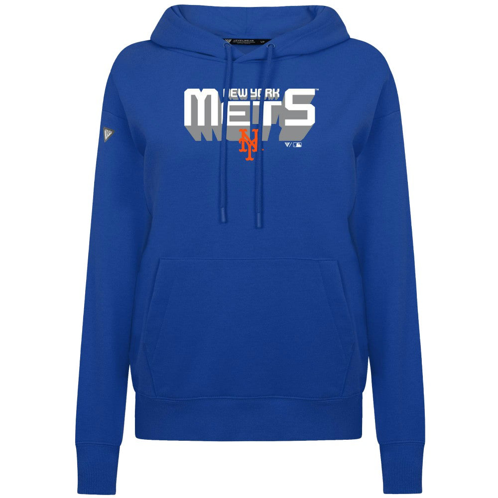 New York Mets Levelwear Women's Adorn Retro 3D Pullover Hoodie for sale