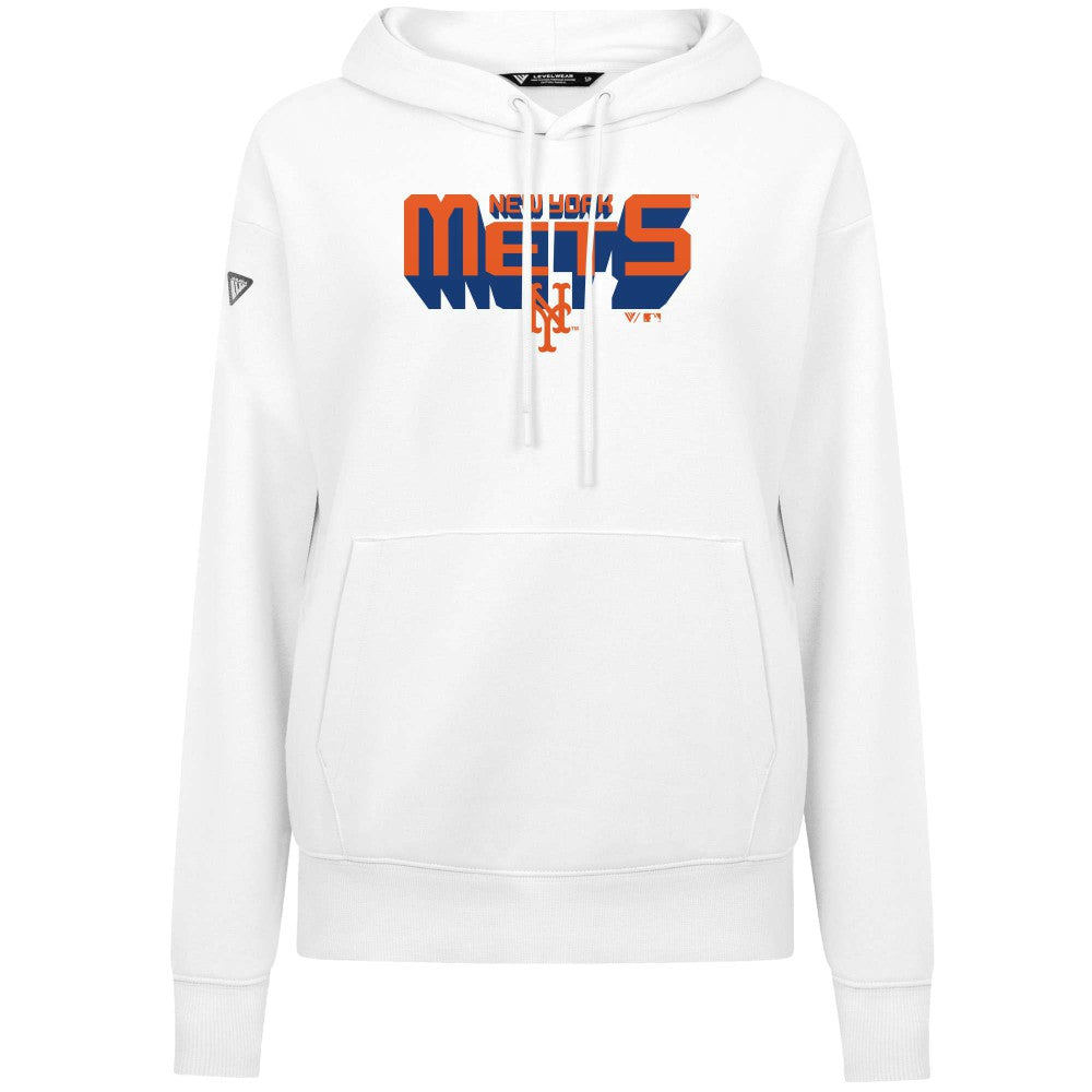 New York Mets Levelwear Women's Adorn Retro 3D Pullover Hoodie for sale