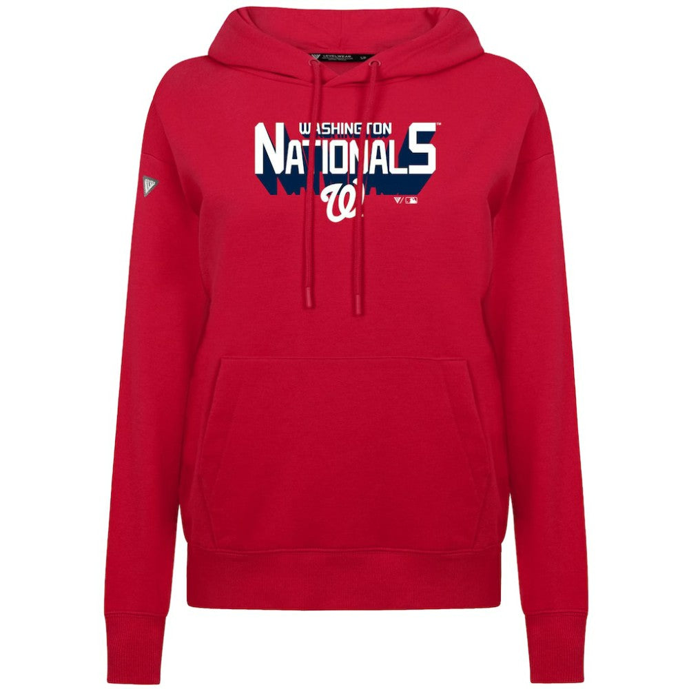 Washington Nationals Levelwear Women's Adorn Retro 3D Pullover Hoodie Online