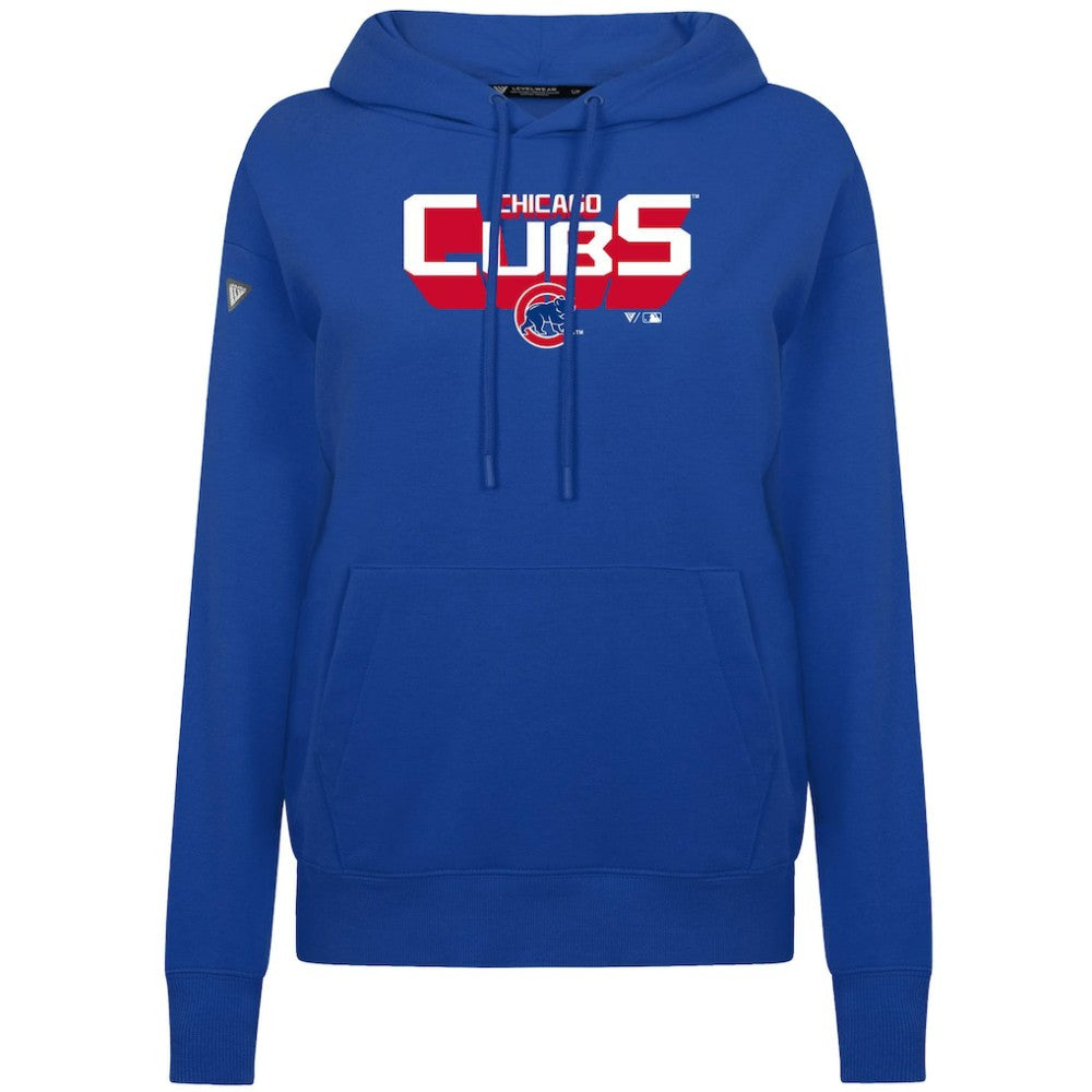 Chicago Cubs Levelwear Women's Adorn Retro 3D Pullover Hoodie Near Me