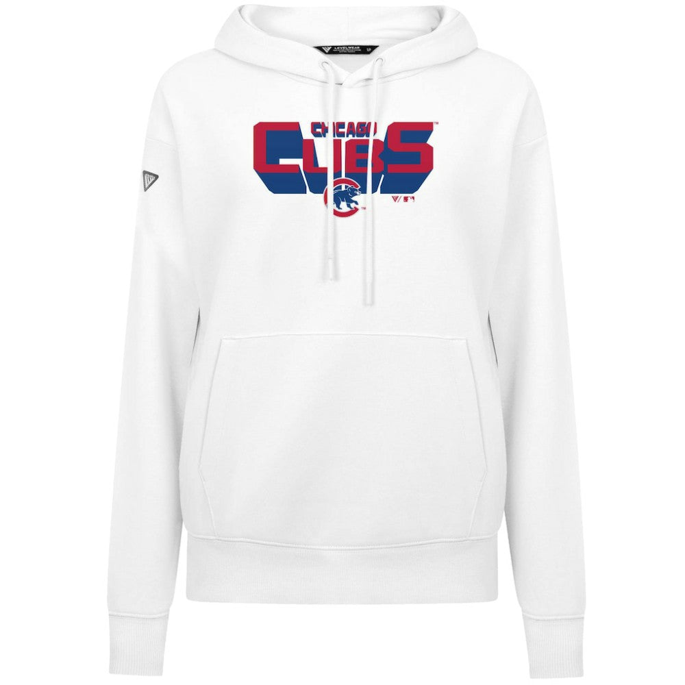Chicago Cubs Levelwear Women's Adorn Retro 3D Pullover Hoodie Discount