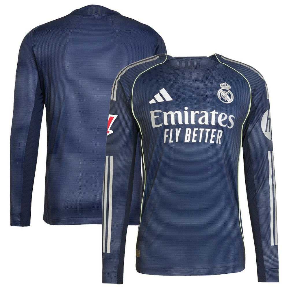 Adidas - Real Madrid 2025/26 Away Long Sleeve Jersey - Blue