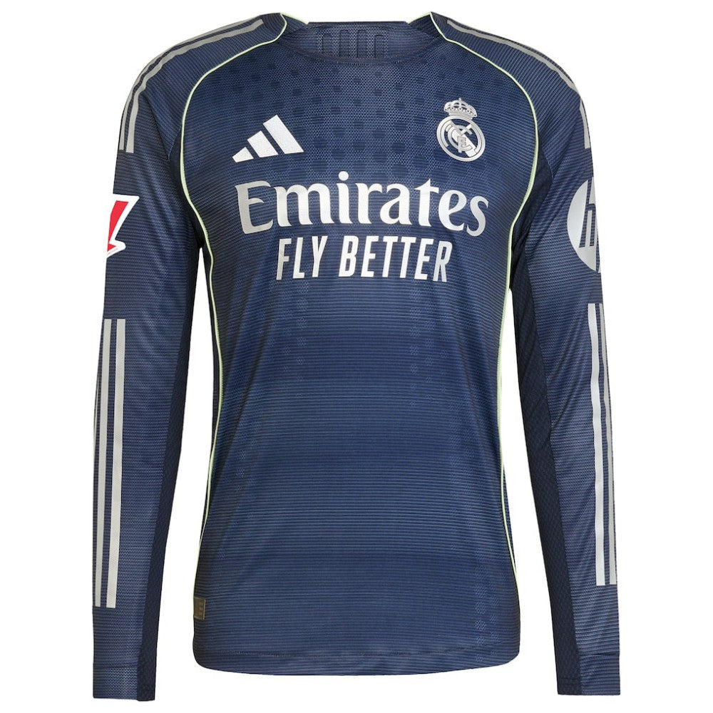 Adidas - Real Madrid 2025/26 Away Long Sleeve Jersey - Blue