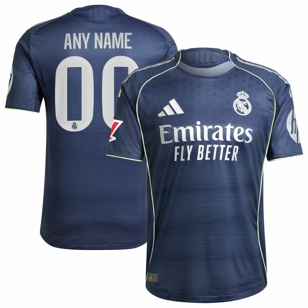 Adidas - Real Madrid 2025/26 Away Custom Jersey - Blue