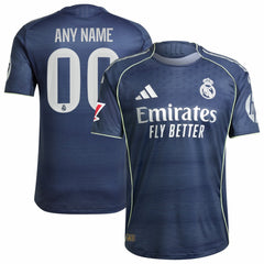 Adidas - Real Madrid 2025/26 Away Custom Jersey - Blue