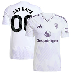 Adidas - Manchester United 2025/26 Away Replica Custom Jersey - White