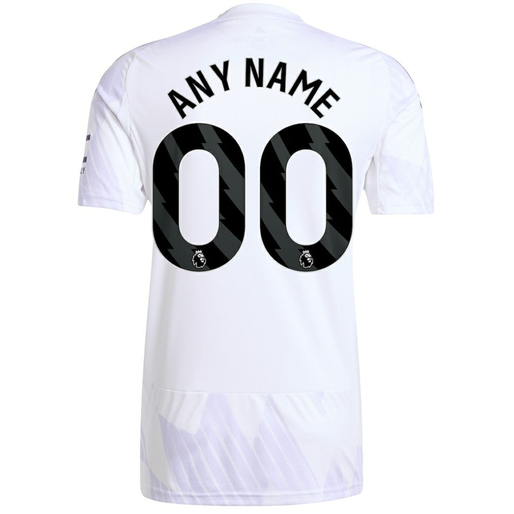 Adidas - Manchester United 2025/26 Away Replica Custom Jersey - White