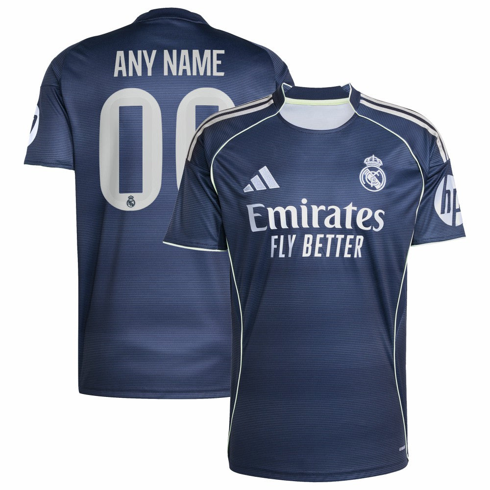 Adidas - Real Madrid 2025/26 Away Replica Custom Jersey - Blue