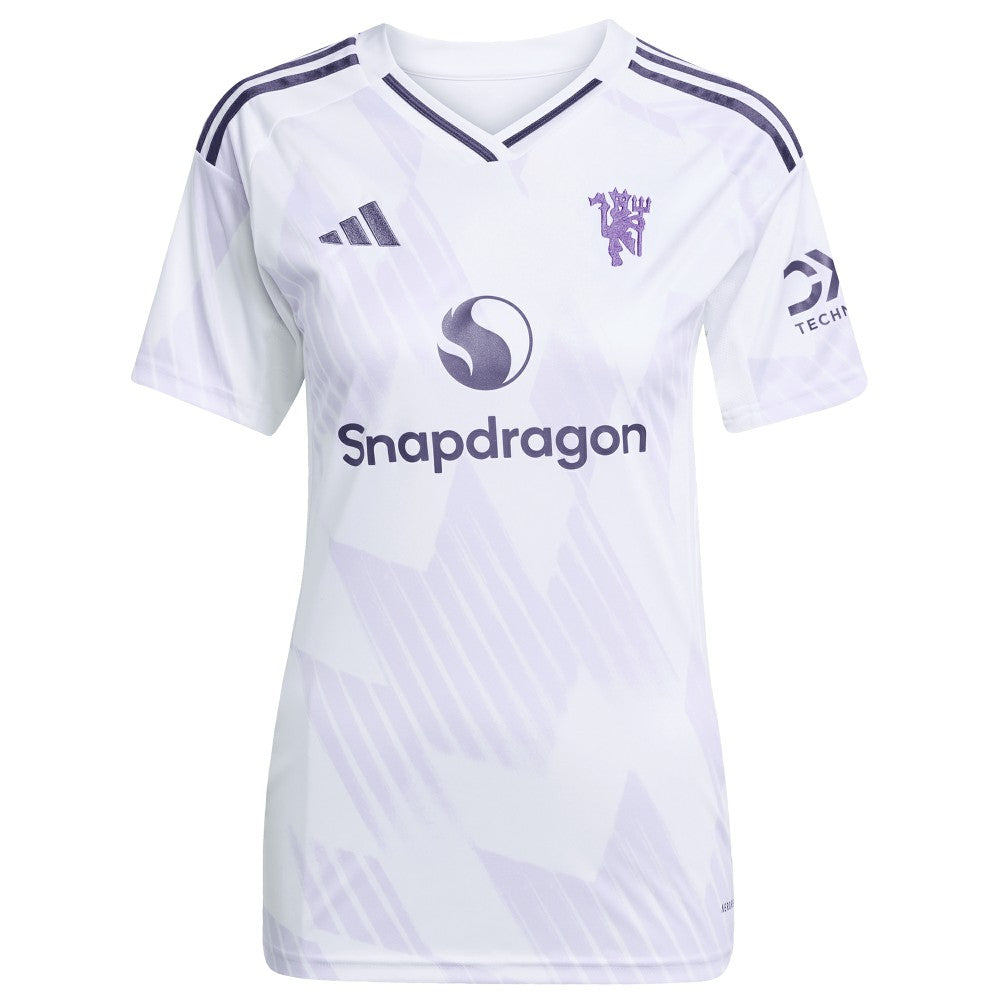 Adidas - Manchester United Women's 2025/26 Away Replica Custom Jersey - White