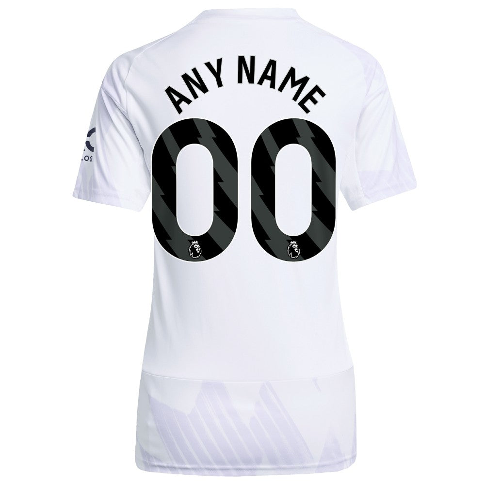 Adidas - Manchester United Women's 2025/26 Away Replica Custom Jersey - White
