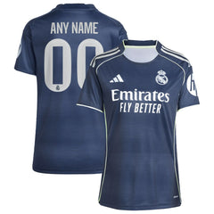 Adidas - Real Madrid Women's 2025/26 Away Replica Custom Jersey - Blue