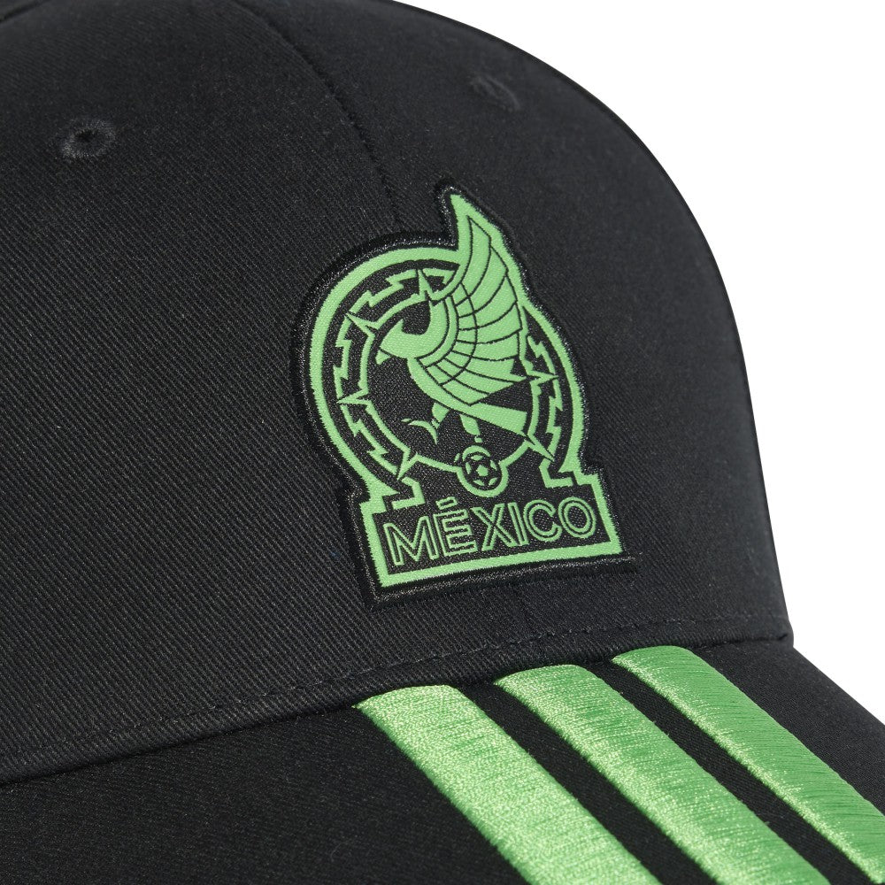 Adidas - Mexico National Team Unisex FIFA x World Cup 2026 3 Stripes Baseball Adjustable Hat - Black