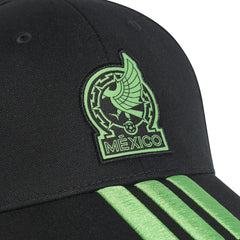Adidas - Mexico National Team Unisex FIFA x World Cup 2026 3 Stripes Baseball Adjustable Hat - Black