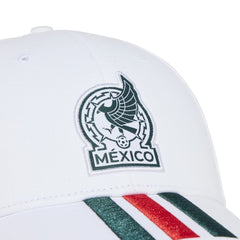 Adidas - Mexico National Team Unisex FIFA x World Cup 2026 3 Stripes Baseball Adjustable Hat - White