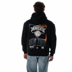 New York Knicks The Wild Collective Unisex Splatter Premium Hoodie Black