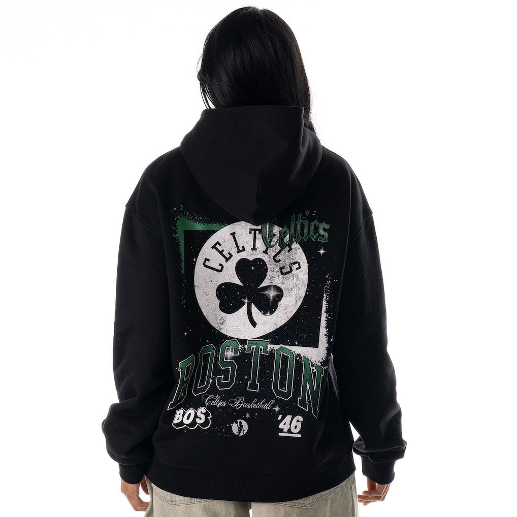 Boston Celtics The Wild Collective Unisex Splatter Premium Hoodie Black