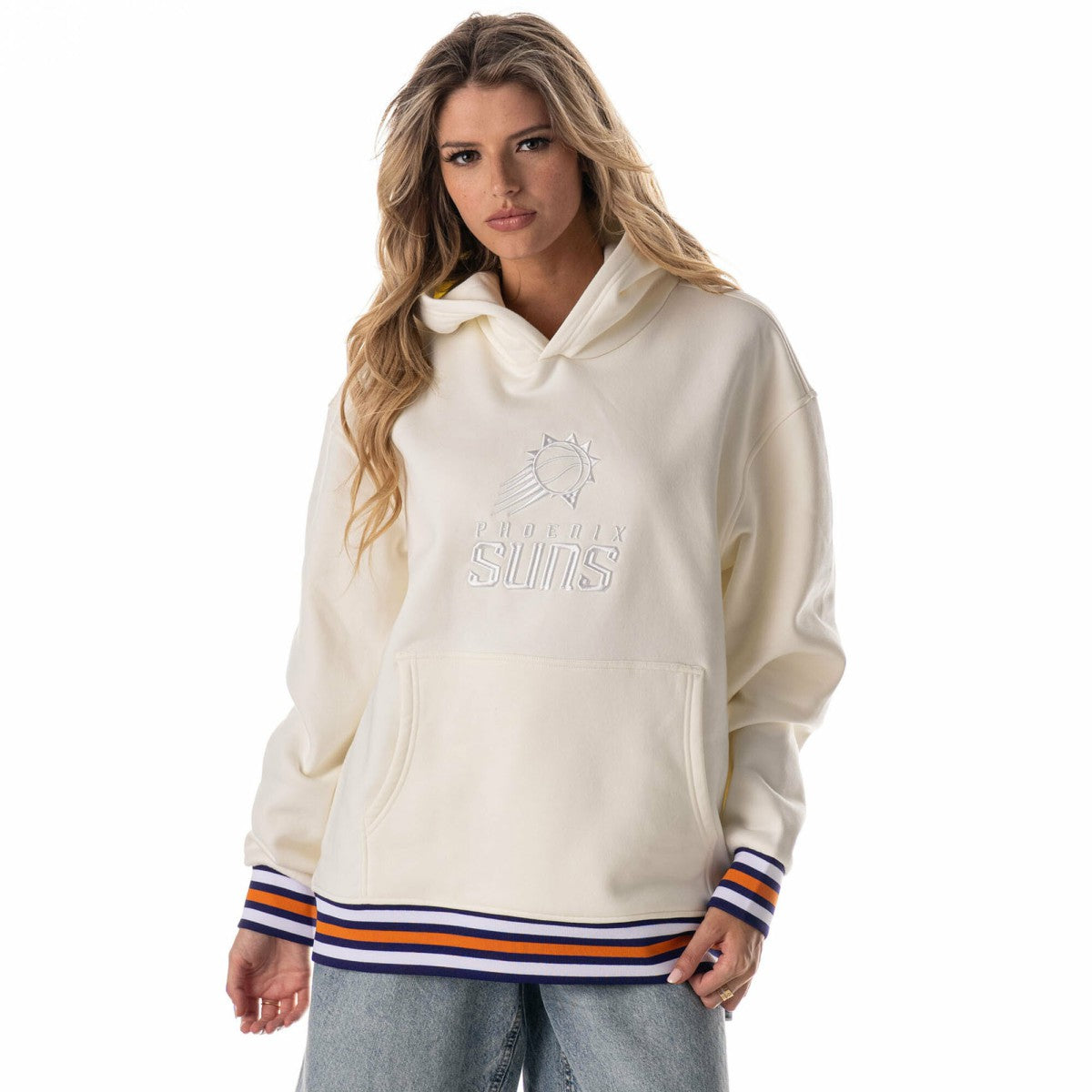 Phoenix Suns The Wild Collective Unisex 2025/26 City Edition Custom Rib Tonal Premium Hoodie White