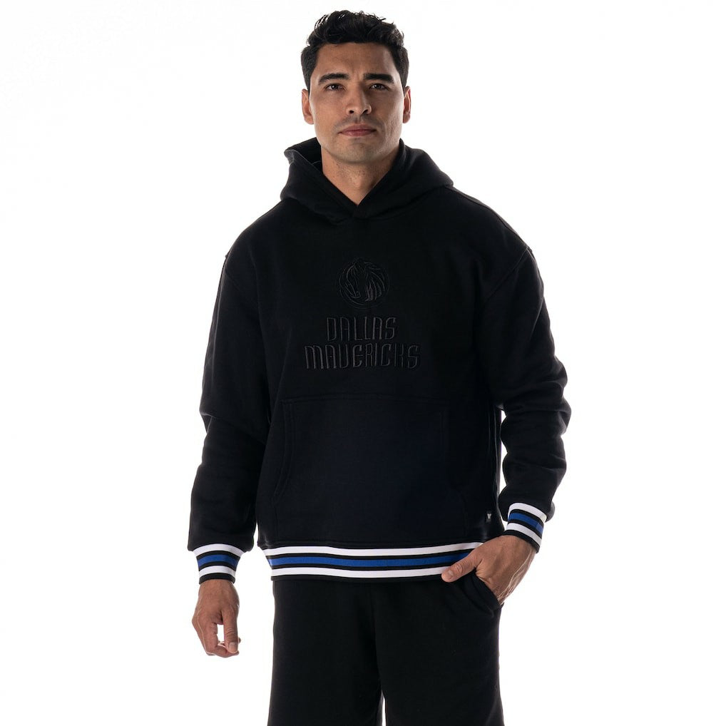 Dallas Mavericks The Wild Collective Unisex Custom Rib Tonal Premium Hoodie Black