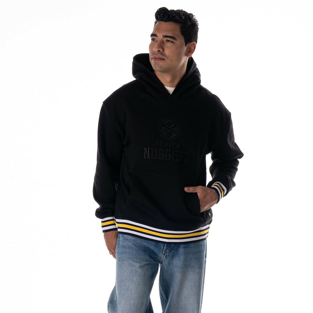 Denver Nuggets The Wild Collective Unisex Custom Rib Tonal Premium Hoodie Black