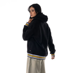 Denver Nuggets The Wild Collective Unisex Custom Rib Tonal Premium Hoodie Black