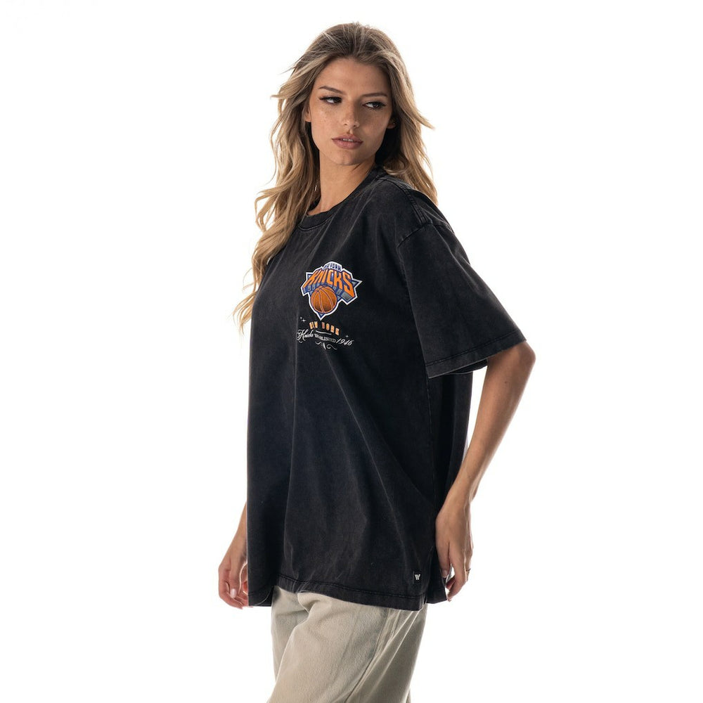 New York Knicks The Wild Collective Unisex Oversized Streetwear T-Shirt Black