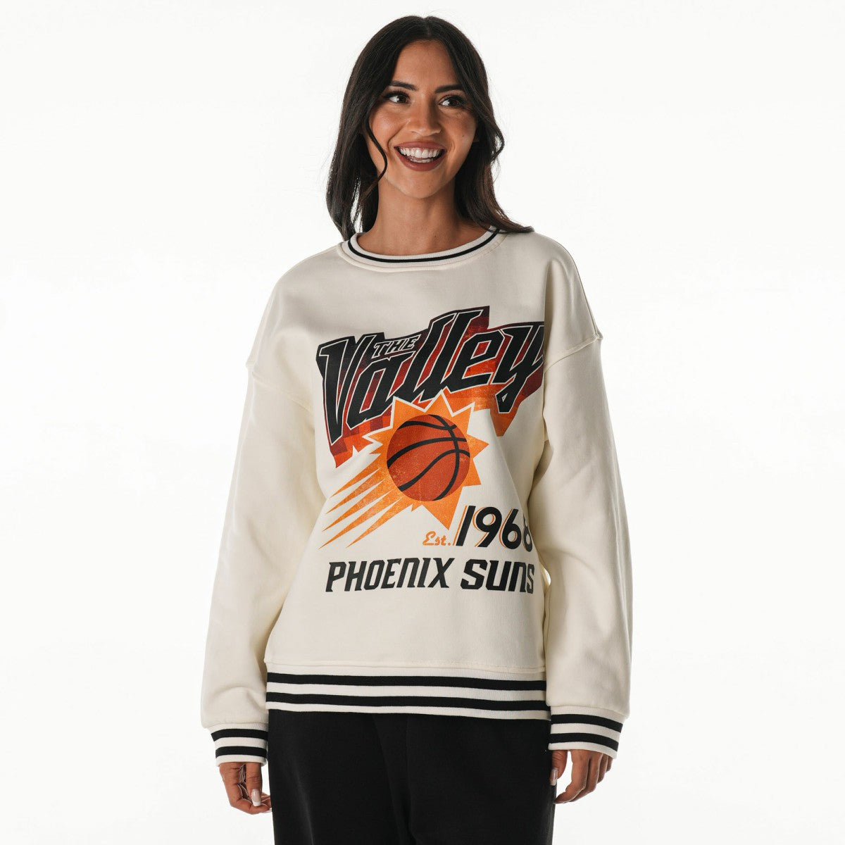Phoenix Suns The Wild Collective Unisex 2025/26 City Edition Oversize Vintage French Terry Sweatshirt White
