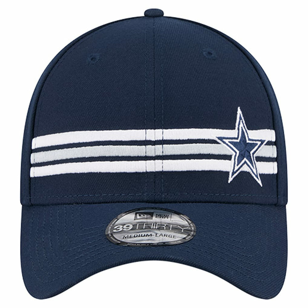 Dallas Cowboys New Era Stripes 39THIRTY Flex Hat - Navy - NFL
