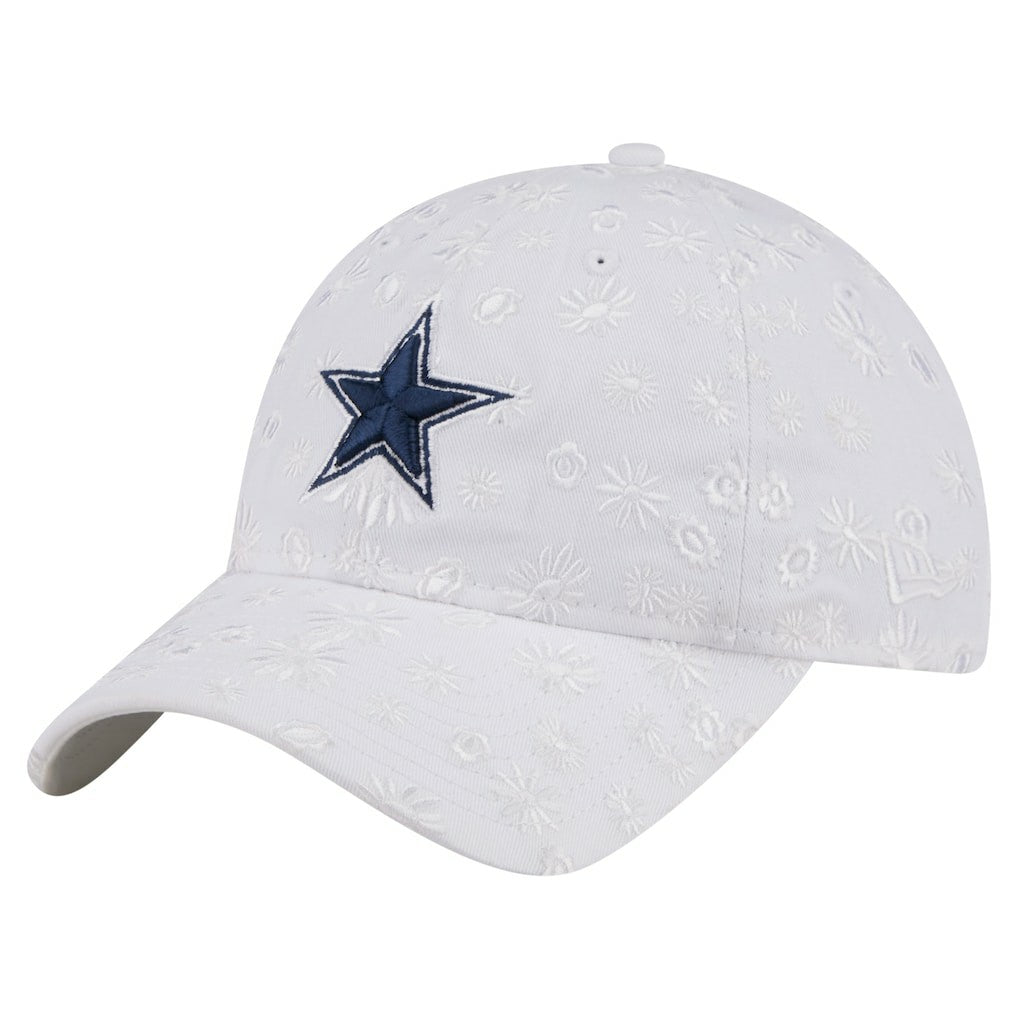 Dallas Cowboys New Era Women's Floral 9TWENTY Adjustable Hat - White - NFL