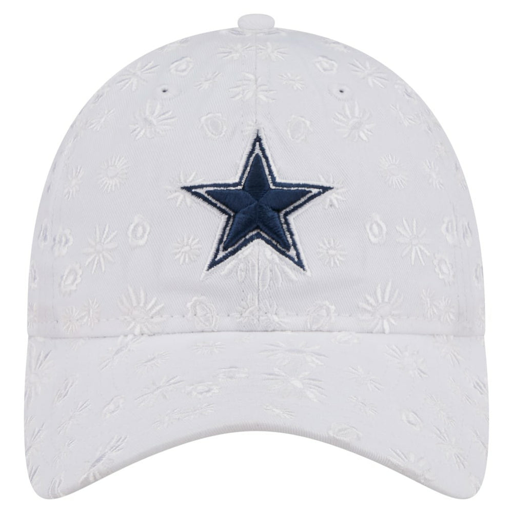 Dallas Cowboys New Era Women's Floral 9TWENTY Adjustable Hat - White - NFL