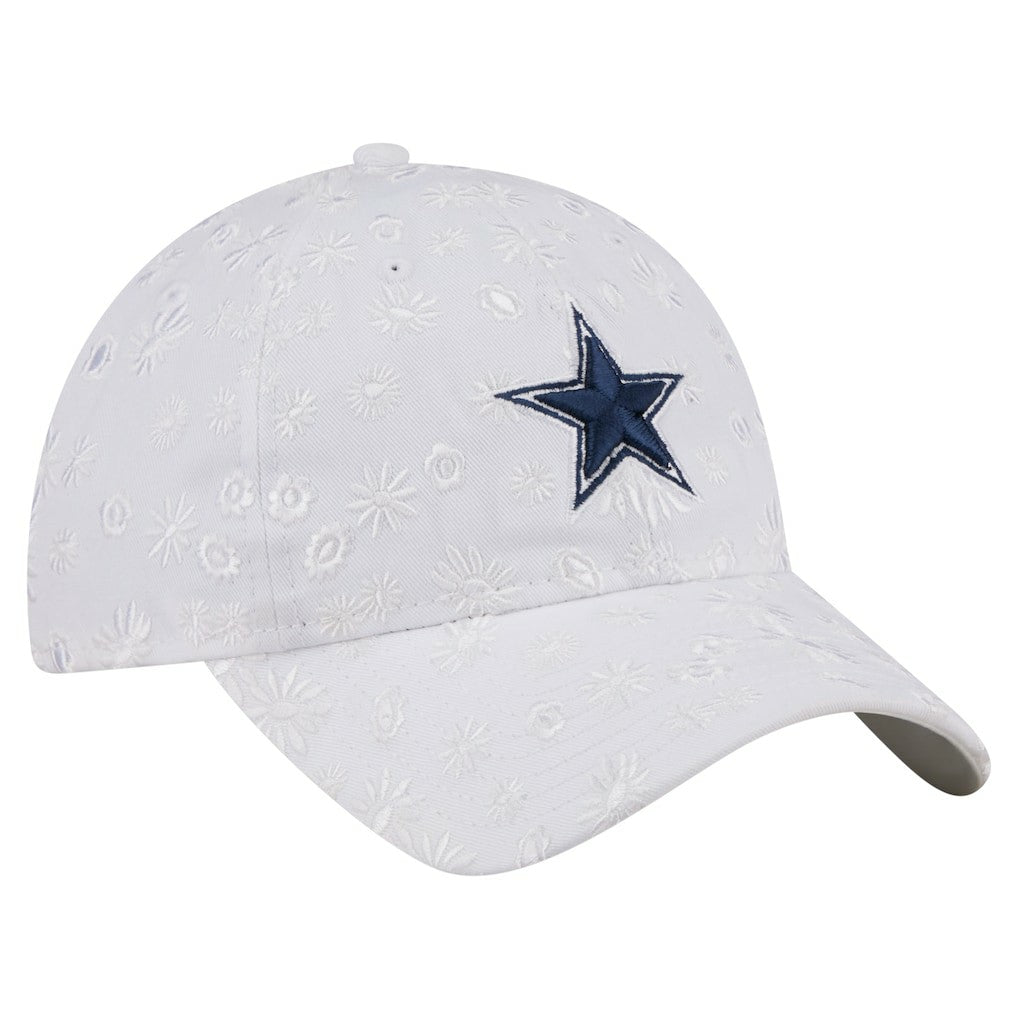 Dallas Cowboys New Era Women's Floral 9TWENTY Adjustable Hat - White - NFL