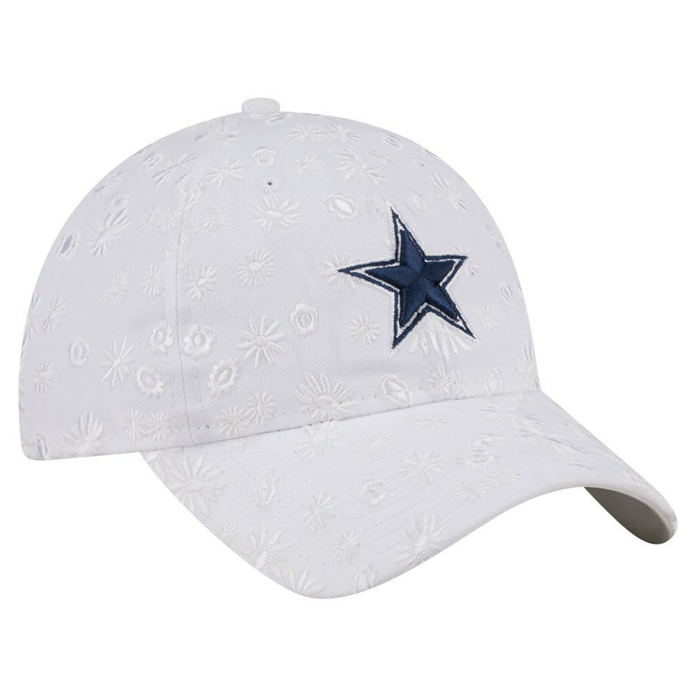 Dallas Cowboys New Era Women's Floral 9TWENTY Adjustable Hat - White - NFL