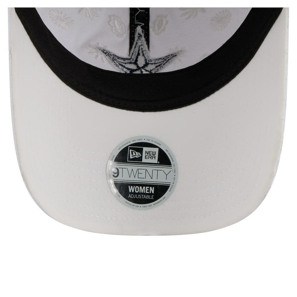 Dallas Cowboys New Era Women's Floral 9TWENTY Adjustable Hat - White - NFL