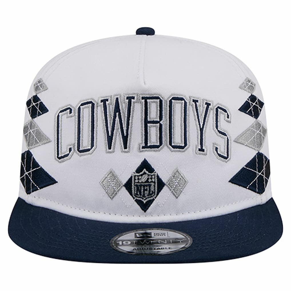Dallas Cowboys New Era Argyle 19TWENTY Adjustable Hat - White - NFL