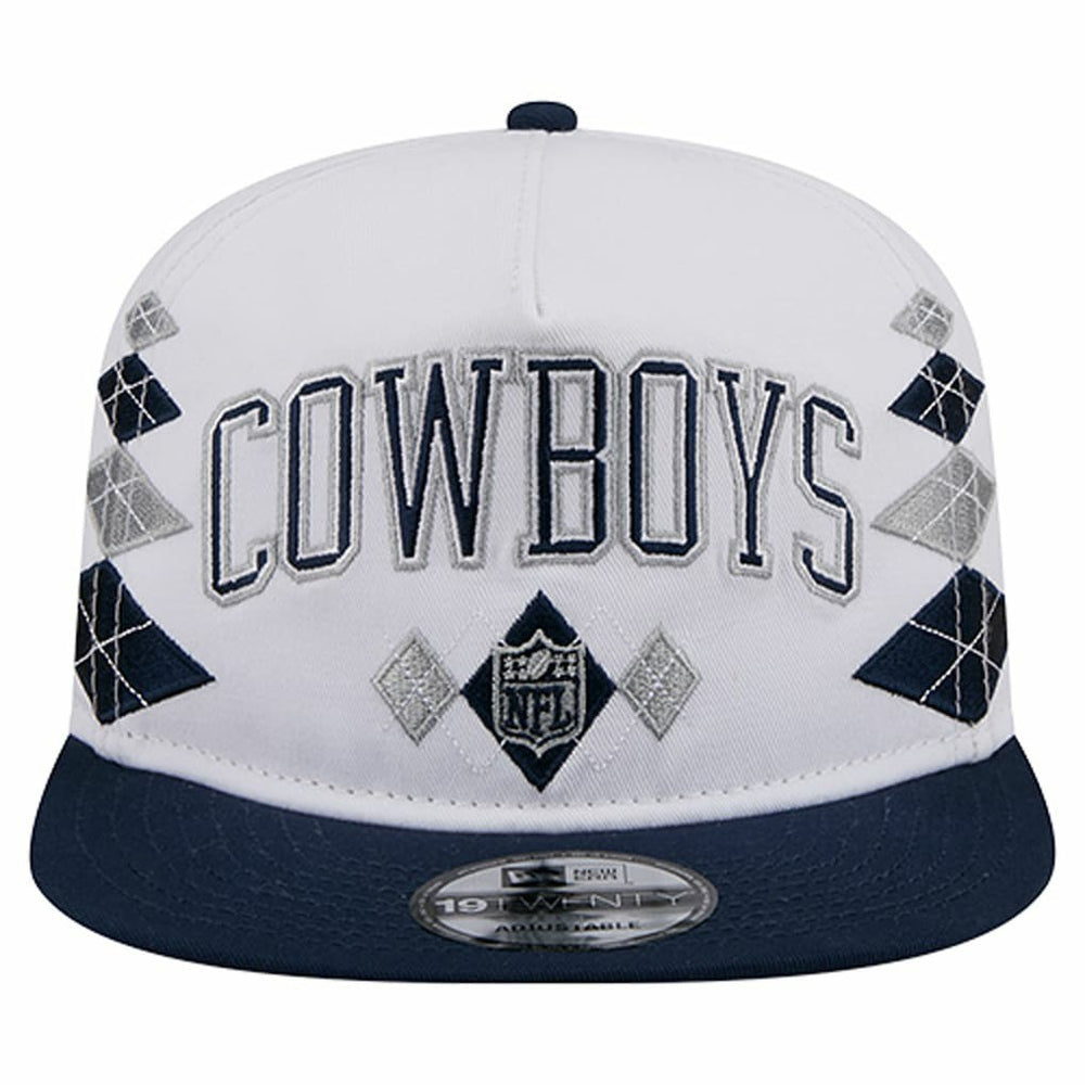 Dallas Cowboys New Era Argyle 19TWENTY Adjustable Hat - White - NFL