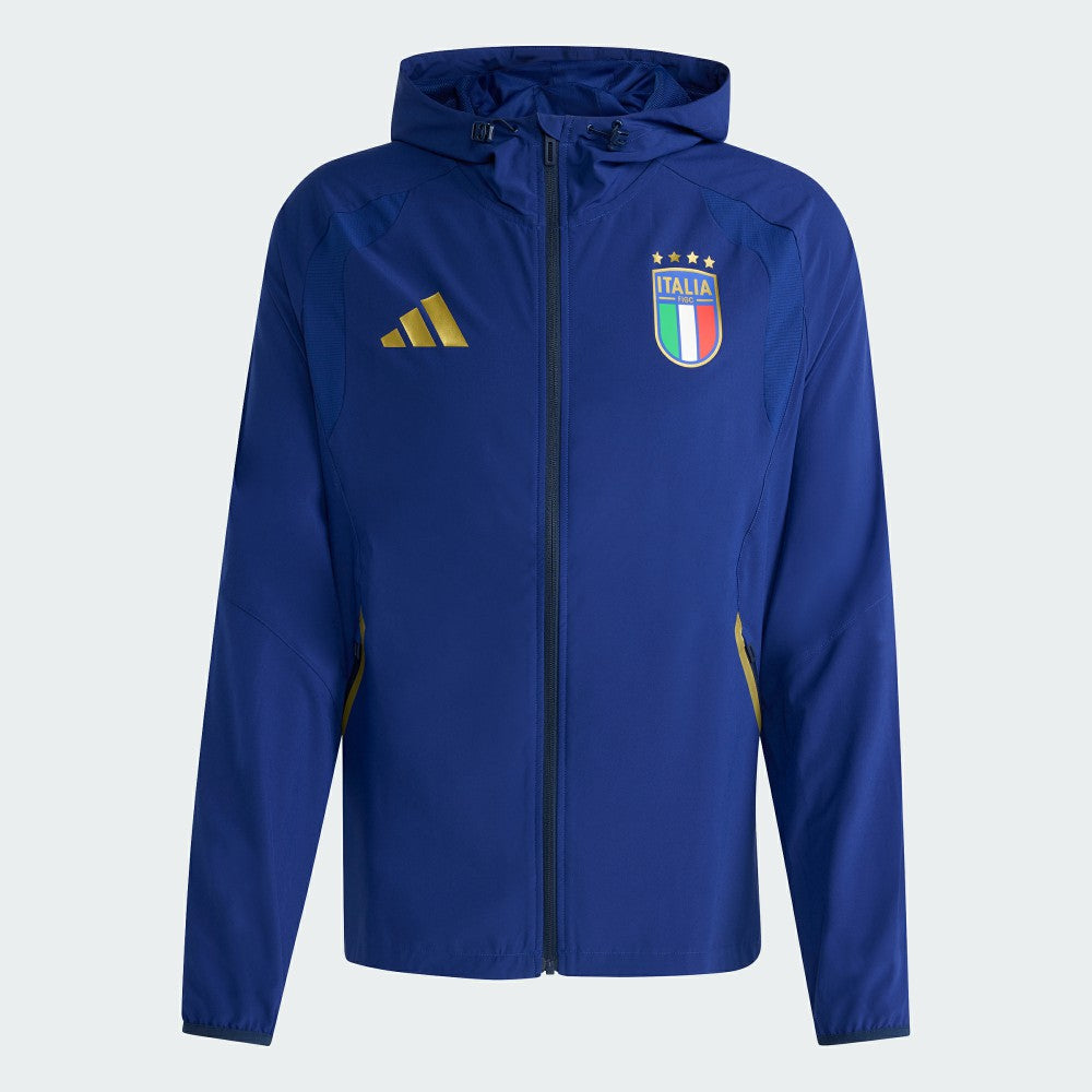 Adidas - Italy National Team FIFA x World Cup 2026 Full-Zip Travel Windbreaker Jacket - Blue