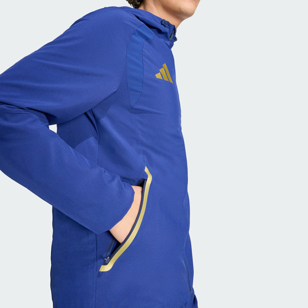Adidas - Italy National Team FIFA x World Cup 2026 Full-Zip Travel Windbreaker Jacket - Blue