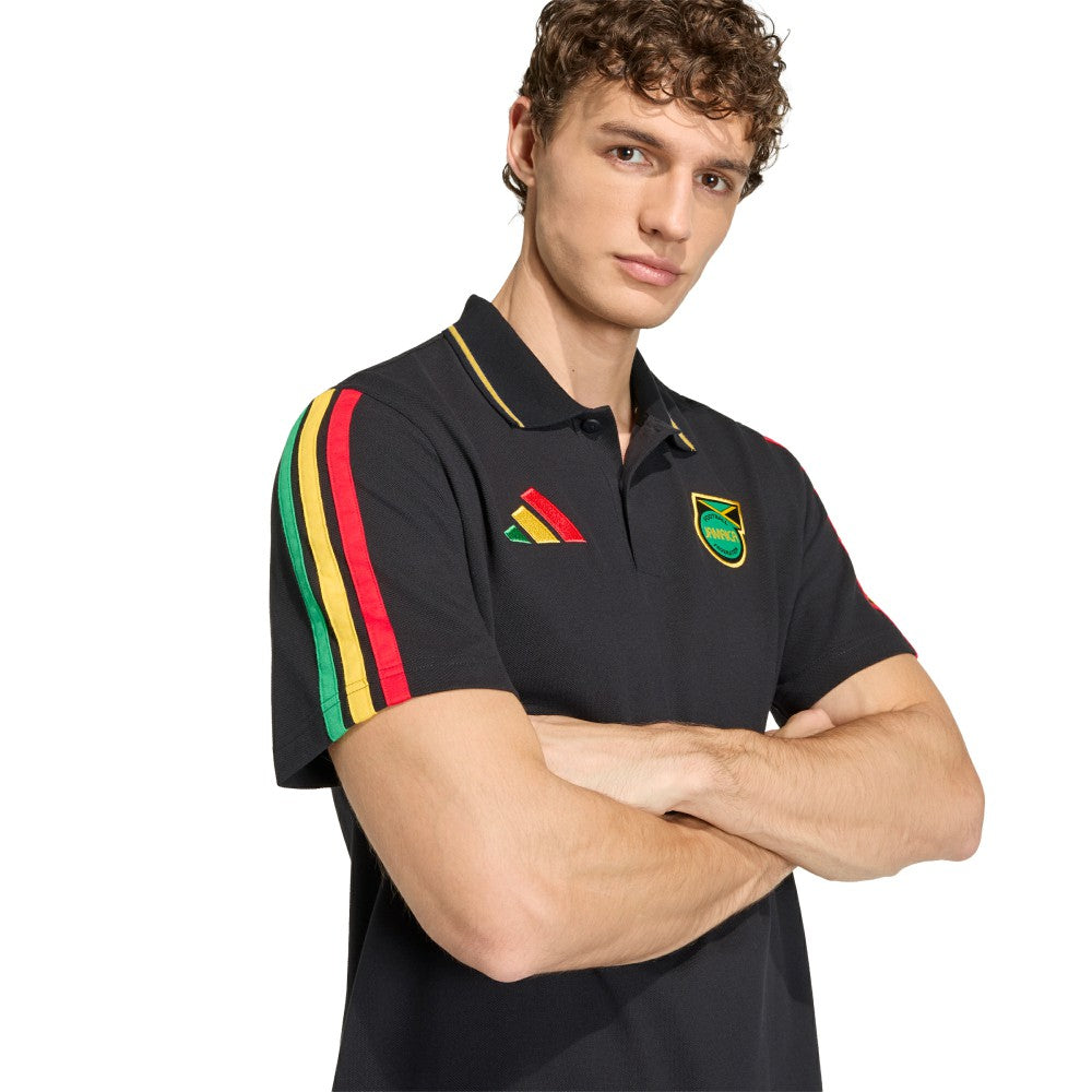 Adidas - Jamaica National Team Alphaskin Polo - Black