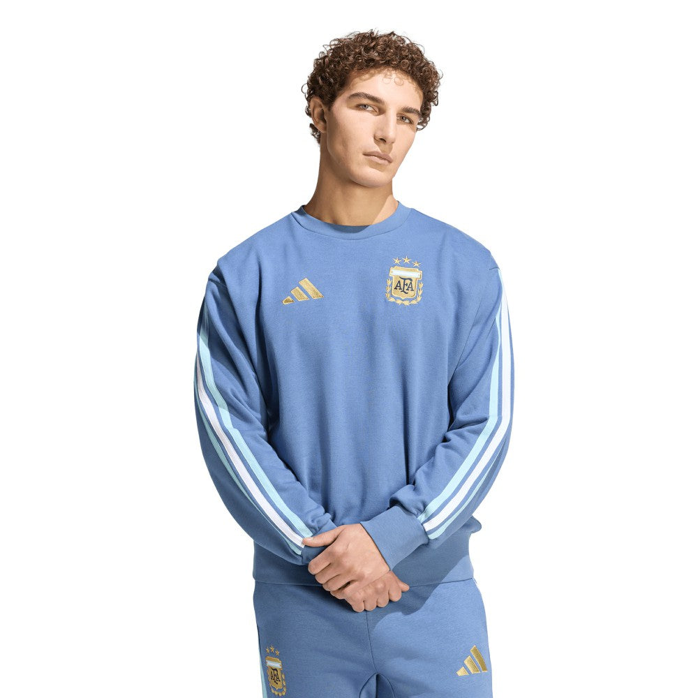 Adidas - Argentina National Team FIFA x World Cup Alphaskin Crewneck Sweatshirt - Blue