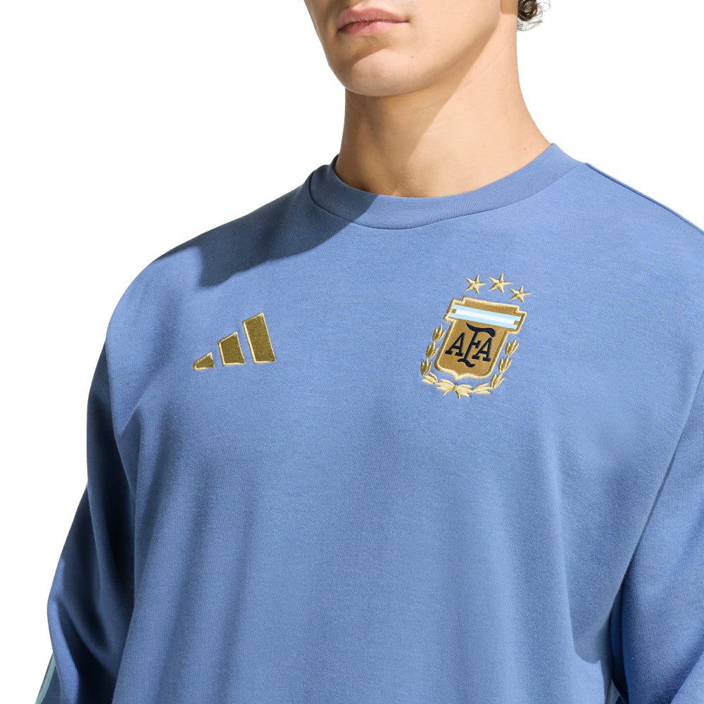 Adidas - Argentina National Team FIFA x World Cup Alphaskin Crewneck Sweatshirt - Blue