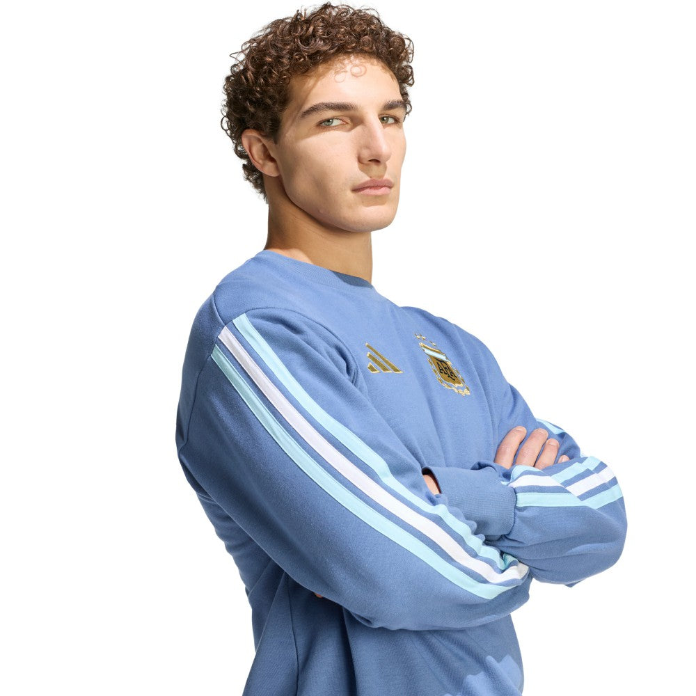 Adidas - Argentina National Team FIFA x World Cup Alphaskin Crewneck Sweatshirt - Blue