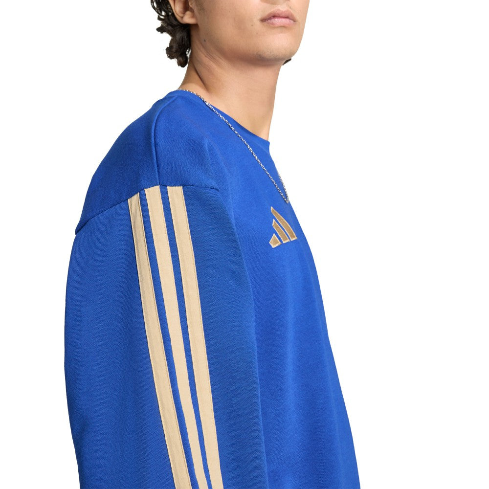 Adidas - Italy National Team FIFA x World Cup Alphaskin Crewneck Sweatshirt - Blue