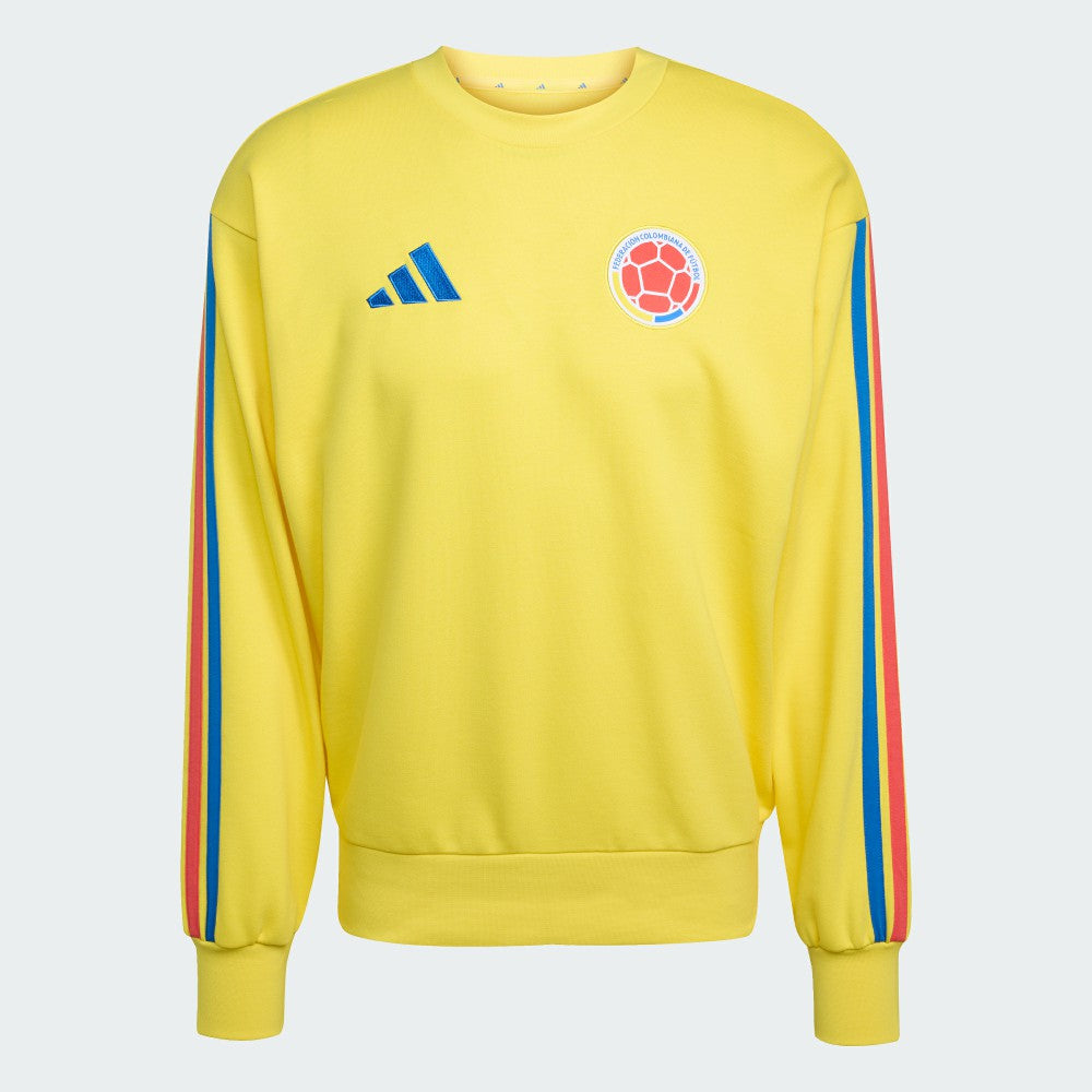 Adidas - Colombia National Team FIFA x World Cup Alphaskin Crewneck Sweatshirt - Yellow