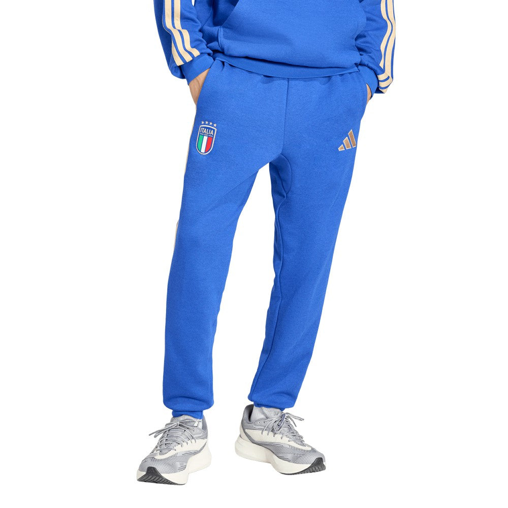 Adidas - Italy National Team Alphaskin Fleece Pants - Blue