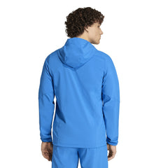 Adidas - Colombia National Team FIFA x World Cup 2026 Tiro Travel Raglan Full-Zip Windbreaker Hoodie - Blue
