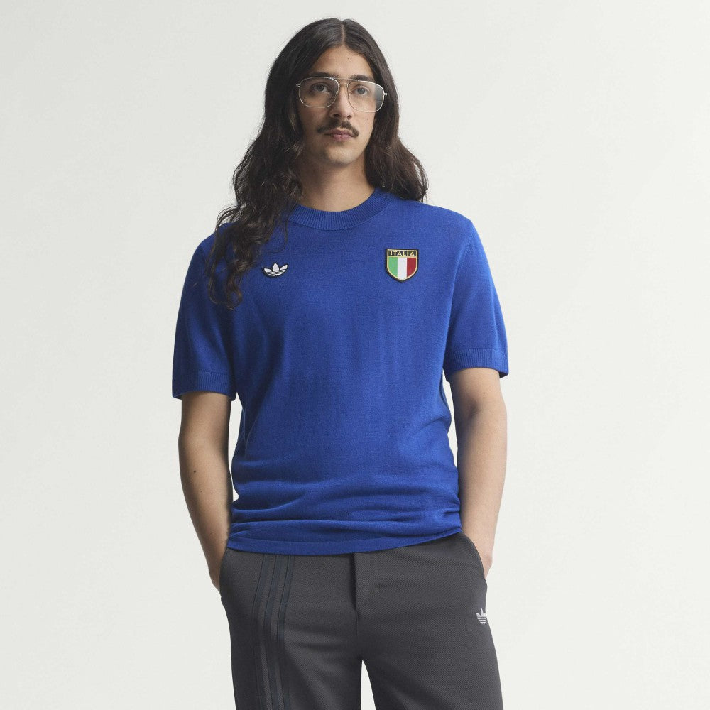 Adidas - Italy National Team 1970s Fashion Jersey - Blue