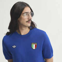 Adidas - Italy National Team 1970s Fashion Jersey - Blue