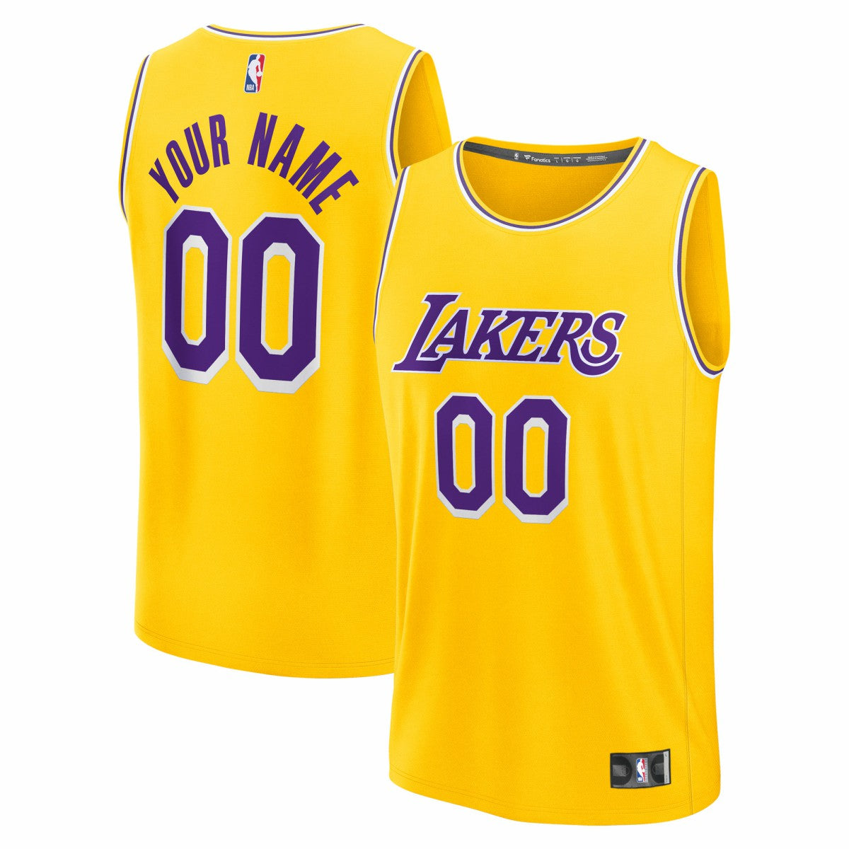 Fanatics Los Angeles Lakers Fast Break Custom Jersey Icon Edition Gold
