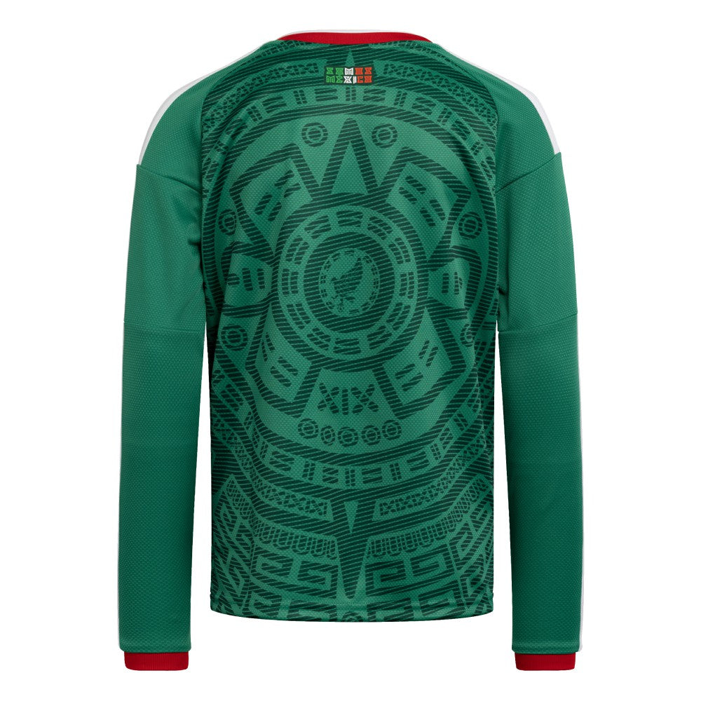 Adidas - Mexico National Team Youth FIFA x World Cup 2026 Home Replica Long-Sleeve Jersey - Green