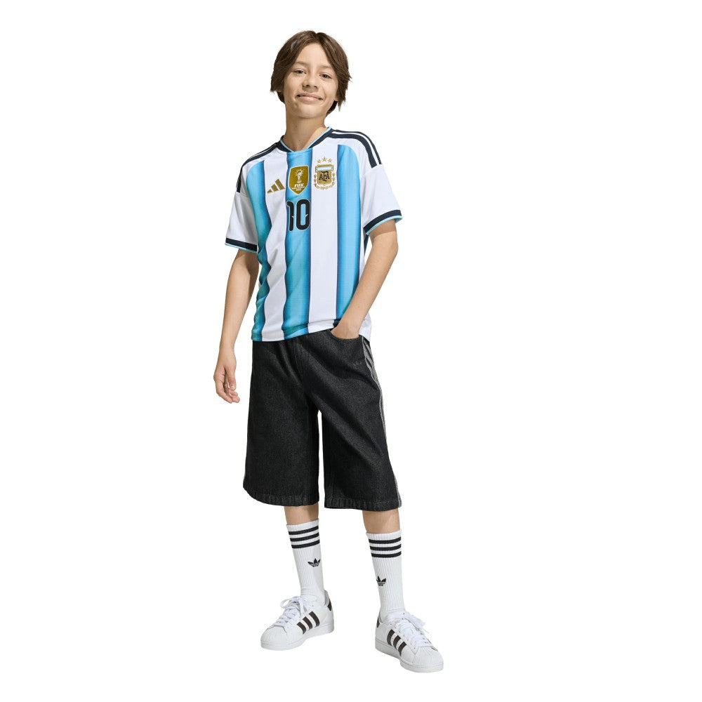 Adidas - Lionel Messi Argentina National Team Youth FIFA x World Cup 2026 Home Replica Jersey - White